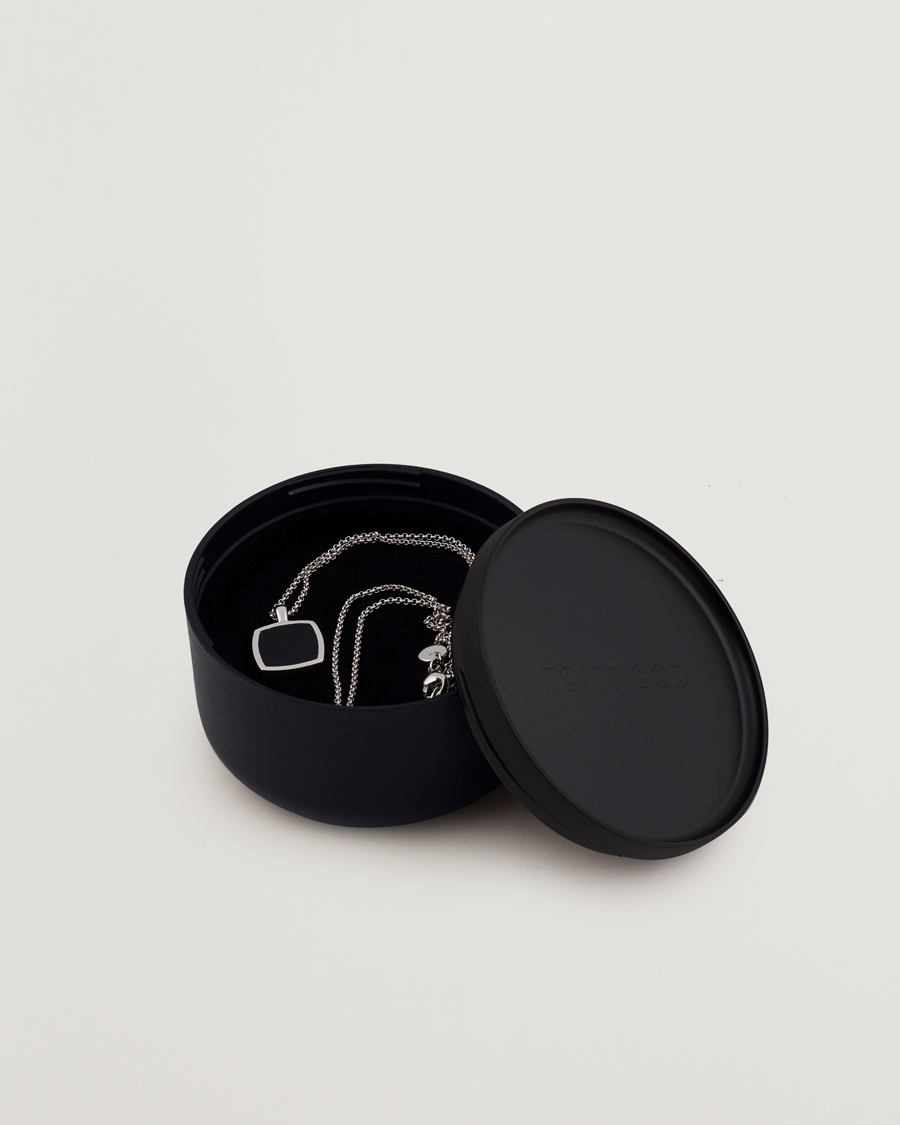 Hombres | Tom Wood Cushion Pendant Onyx Silver | Tom Wood | Cushion Pendant Onyx Silver