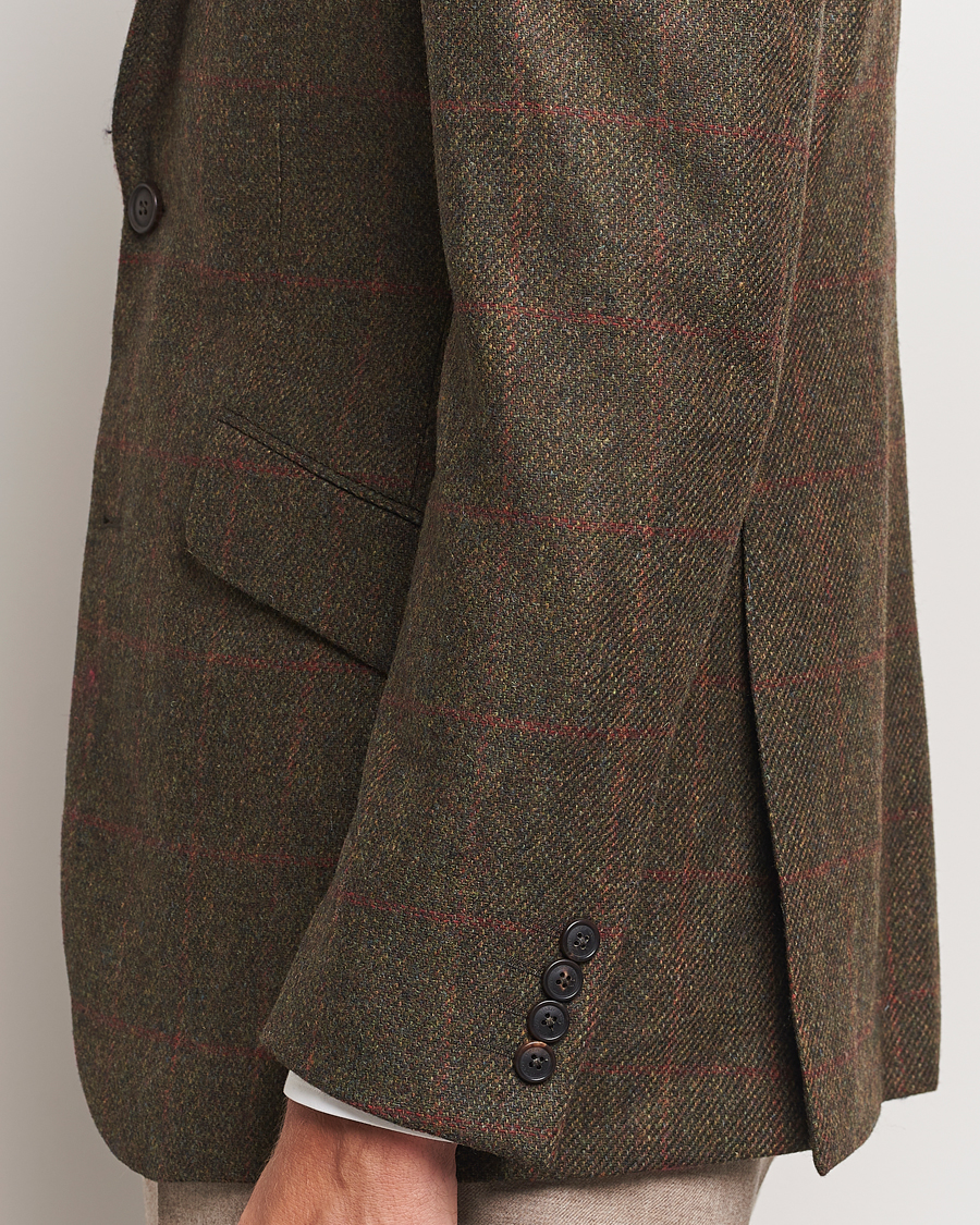 Hombres | Blazers | Walker Slater | Edward Lambswool Windowpane Blazer Green