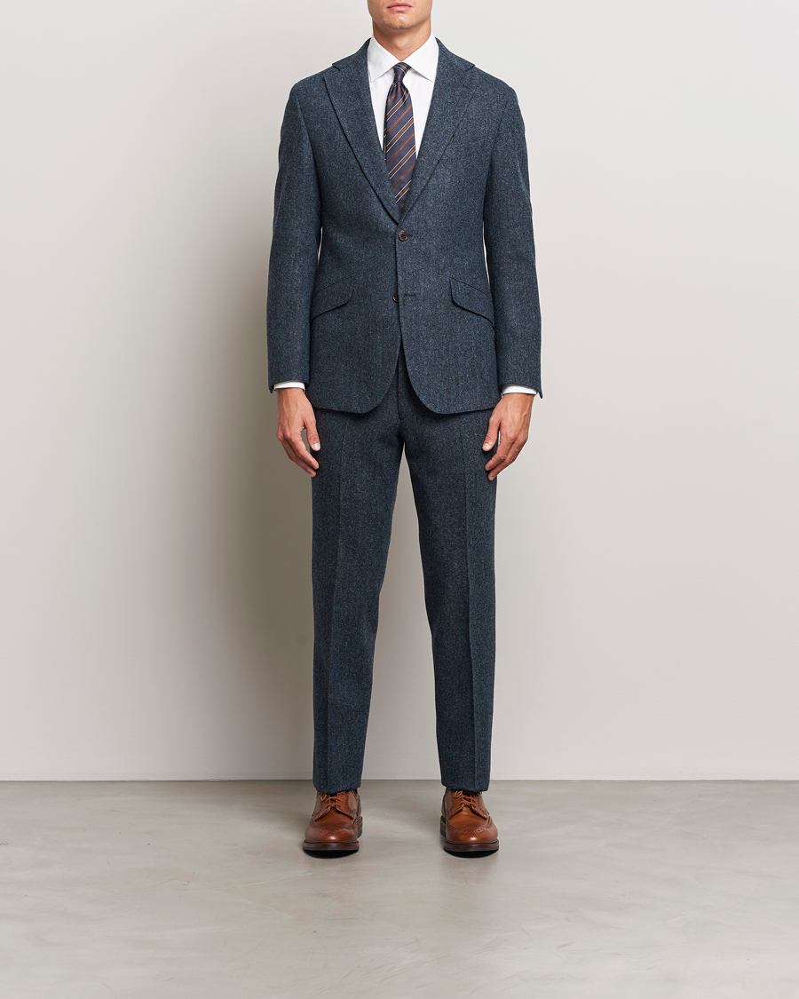 Hombres | Blazers | Walker Slater | Edward Wool Donegal Blazer Navy