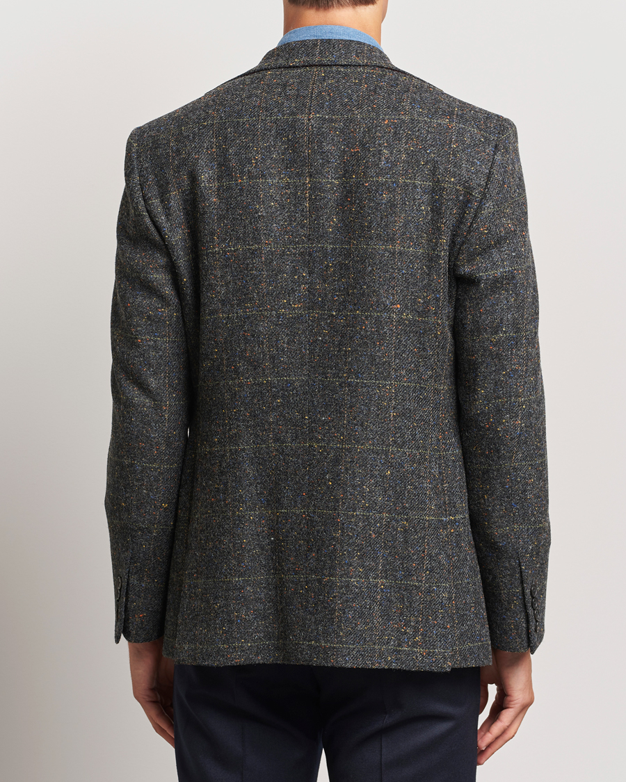 Hombres | Blazers | Walker Slater | Edward Wool Donegal Windowpane Blazer Dark Grey