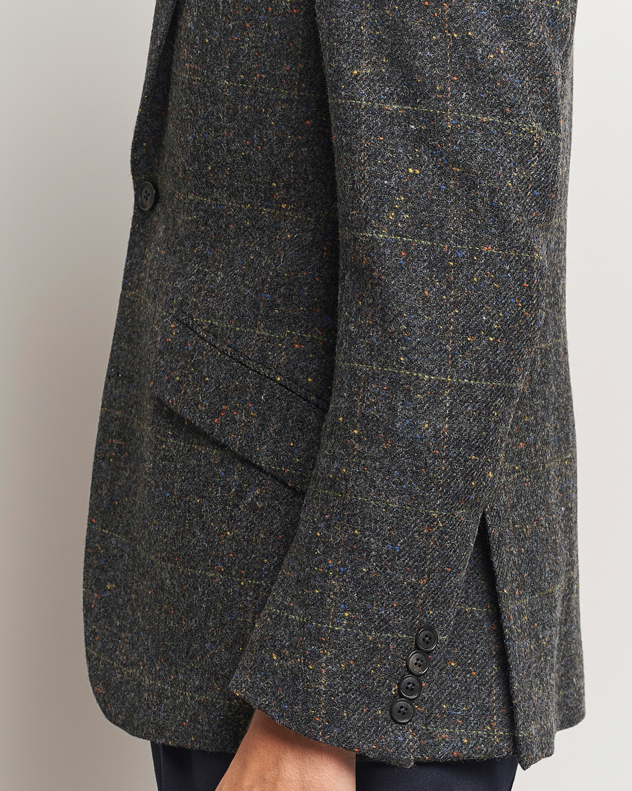 Hombres | Blazers | Walker Slater | Edward Wool Donegal Windowpane Blazer Dark Grey