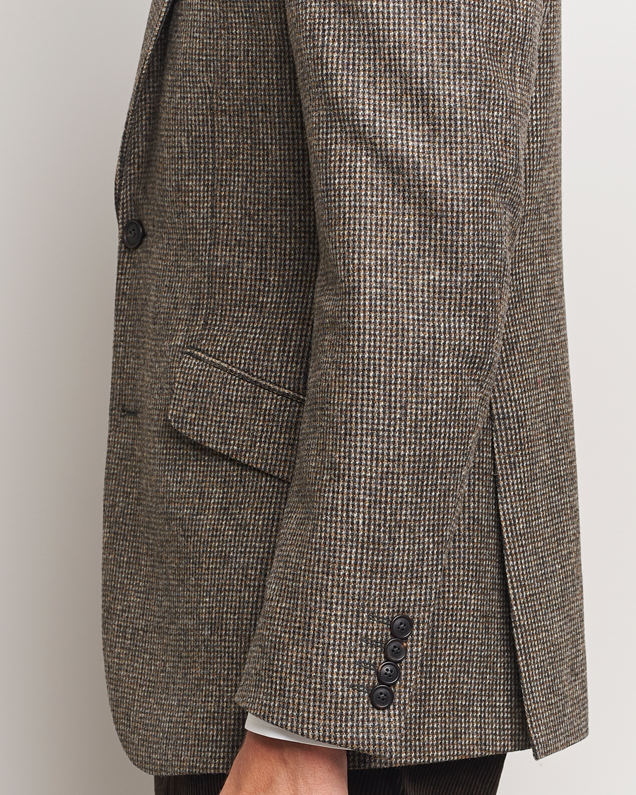 Hombres | Blazers | Walker Slater | Edward Lambswool Pepita Blazer Brown