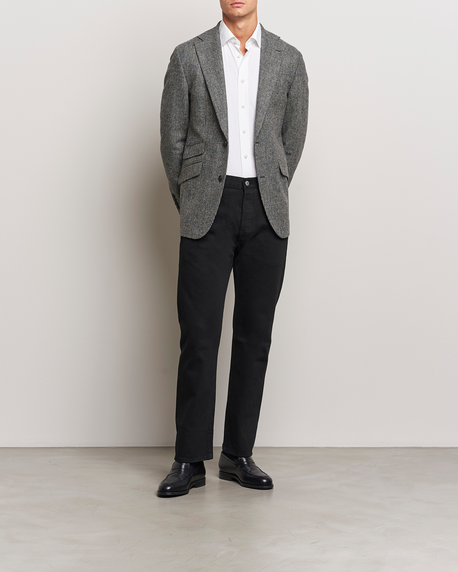 Hombres | Blazers | Walker Slater | Edward Lambswool Pepita Blazer Grey/Black