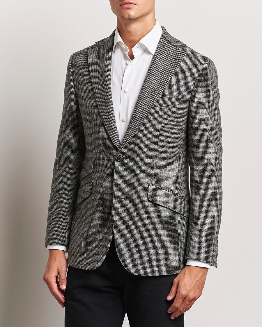 Hombres | Blazers | Walker Slater | Edward Lambswool Pepita Blazer Grey/Black