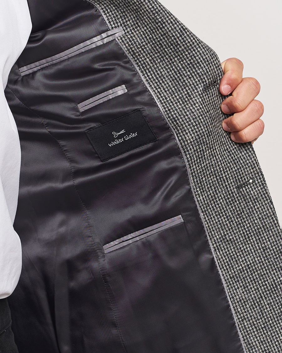 Hombres | Blazers | Walker Slater | Edward Lambswool Pepita Blazer Grey/Black