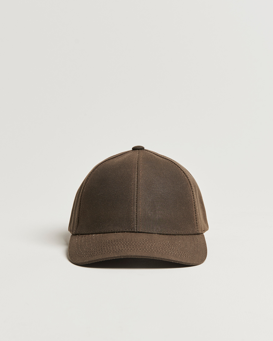 Hombres | Varsity Headwear Oilskin Baseball Cap Chestnut Brown | Varsity Headwear | Oilskin Baseball Cap Chestnut Brown