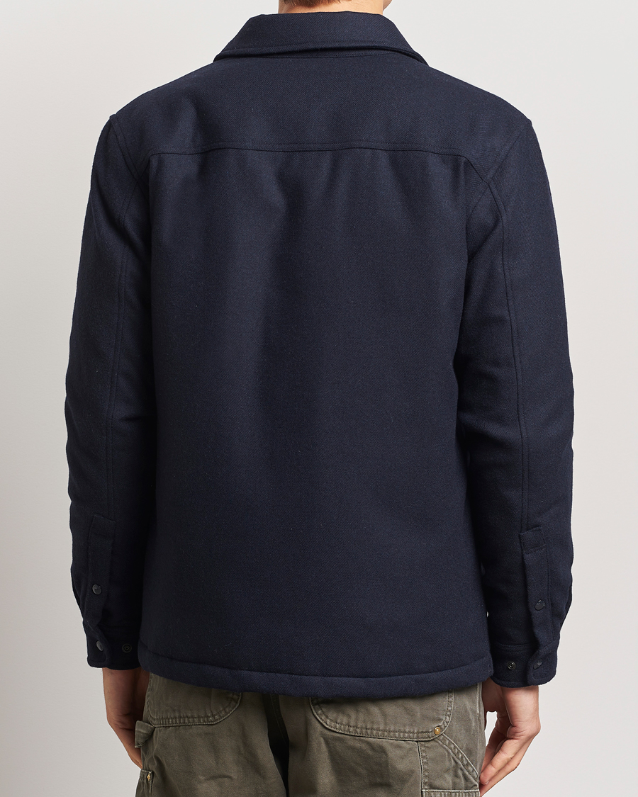 Hombres | Abrigos y chaquetas | Woolrich | Alaskan Melton Wool Overshirt Melton Blue