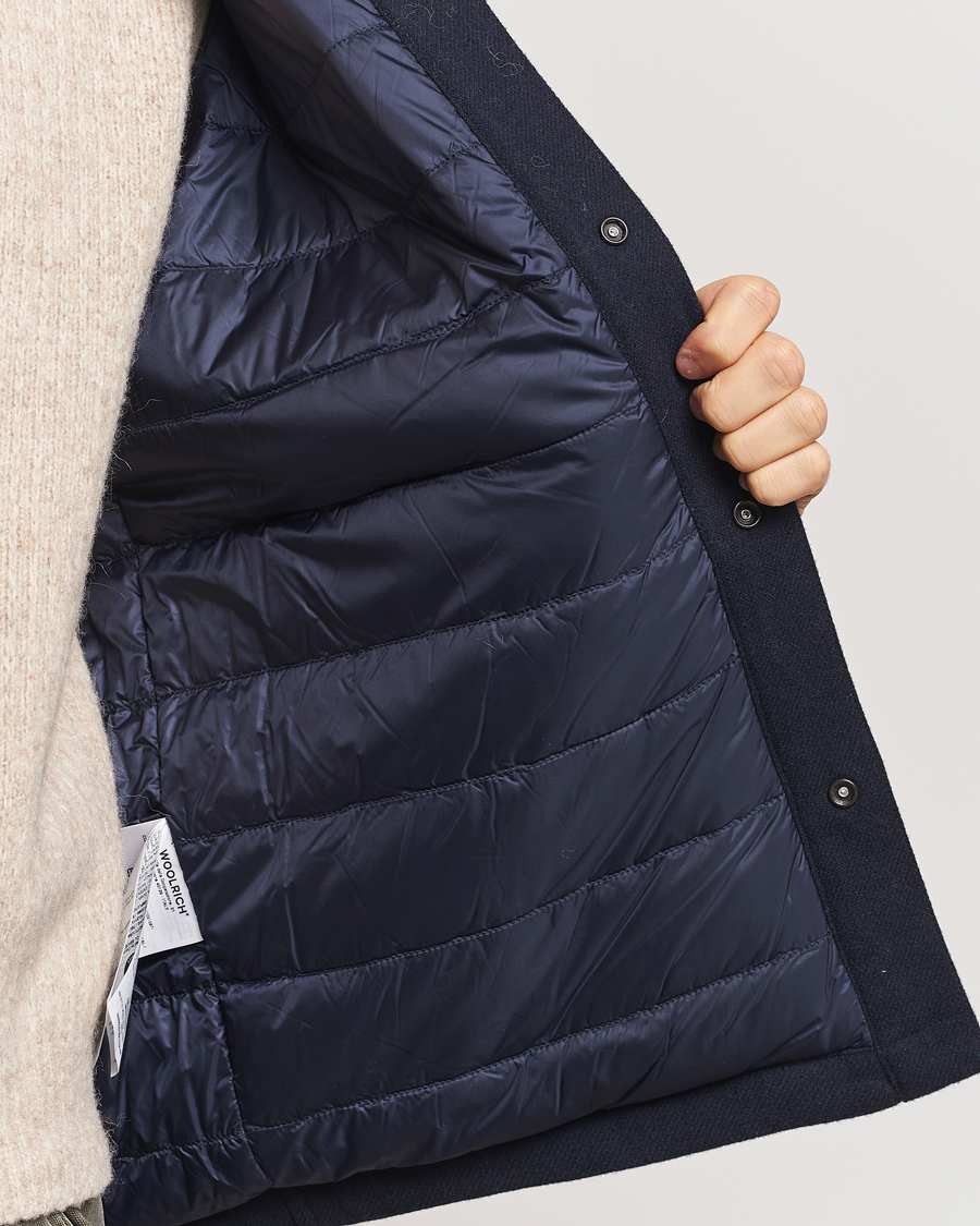 Hombres | Abrigos y chaquetas | Woolrich | Alaskan Melton Wool Overshirt Melton Blue