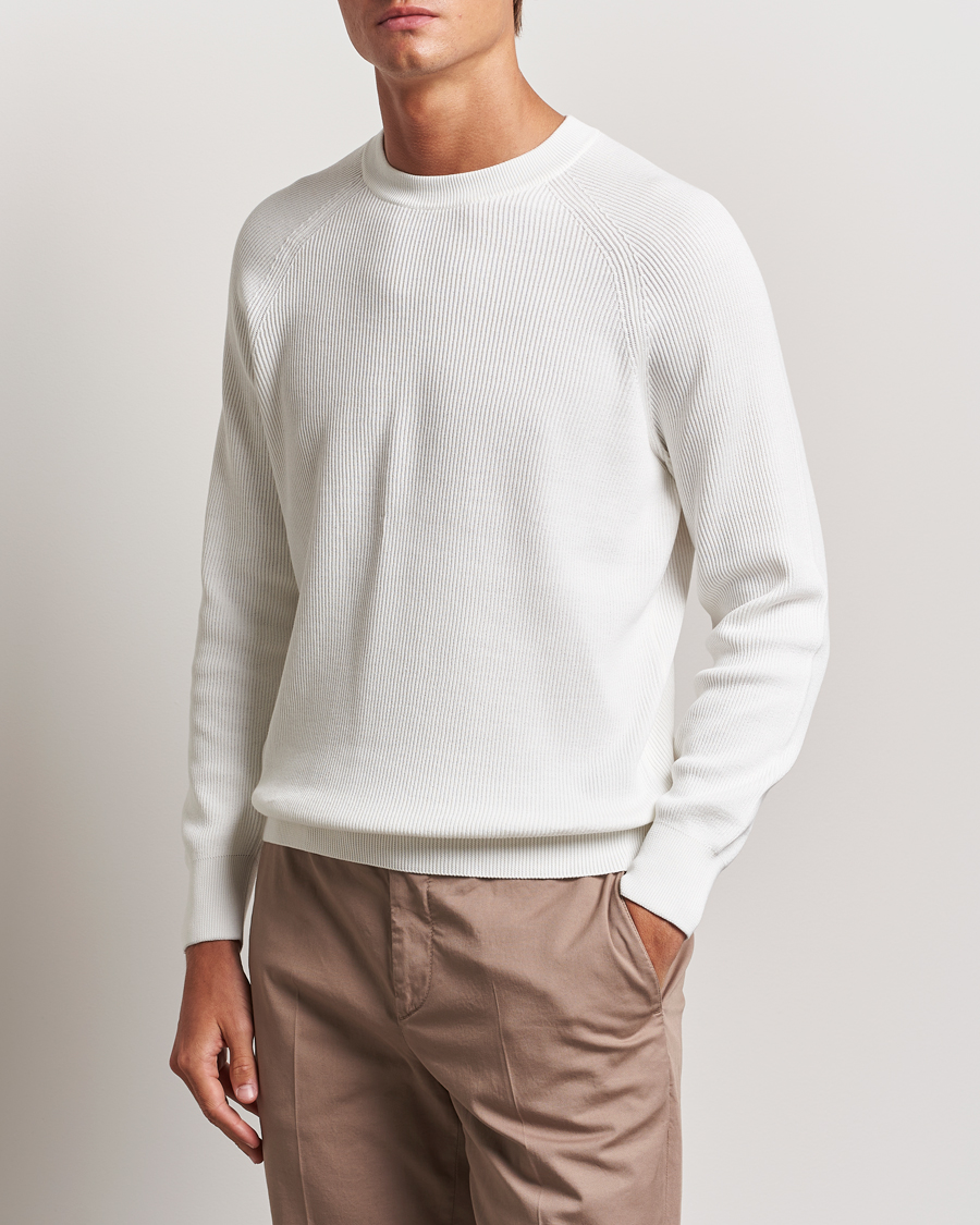 Hombres | Jerséis y prendas de punto | Brunello Cucinelli | Cotton Rib Crew Neck Panama