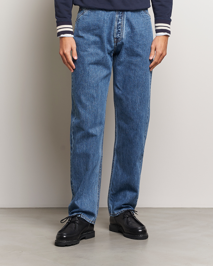 Hombres | Pantalones | Drake's | 5-Pocket Japanese Selvedge Jeans Bleach