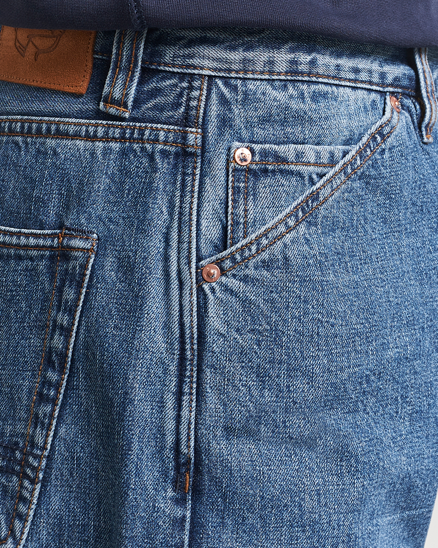 Hombres | Pantalones | Drake's | 5-Pocket Japanese Selvedge Jeans Bleach