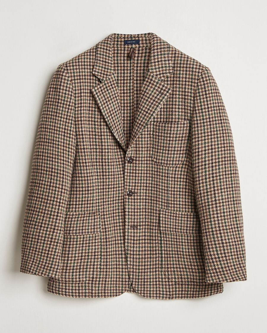 Hombres | Blazers | Drake's | MKVII Gun Check Tweed Blazer Brown