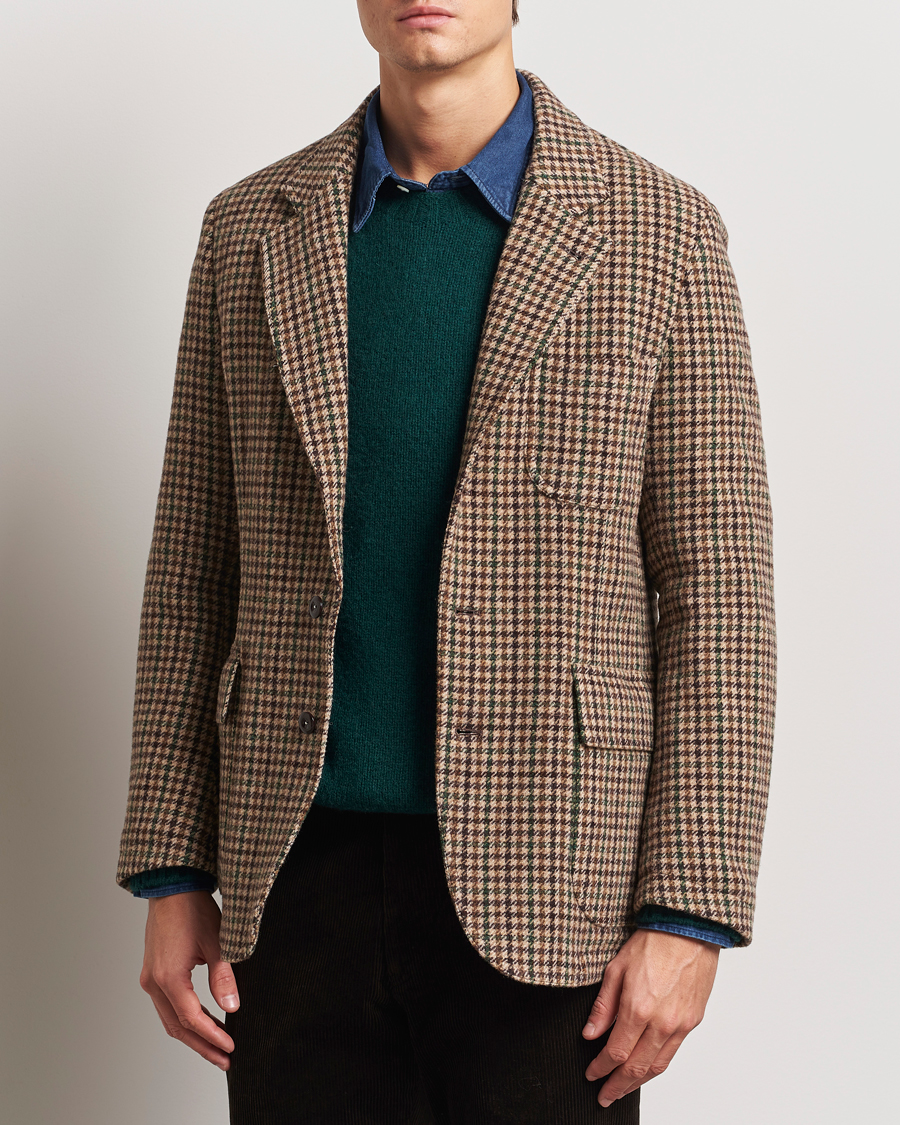 Hombres | Blazers | Drake's | MKVII Gun Check Tweed Blazer Brown