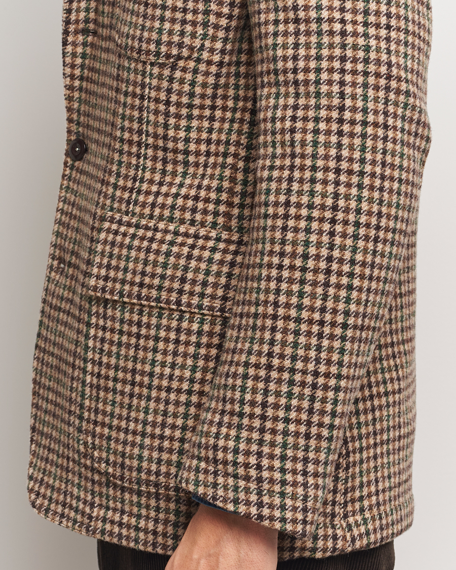 Hombres | Blazers | Drake's | MKVII Gun Check Tweed Blazer Brown