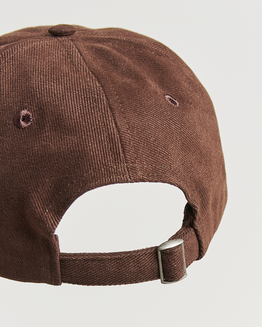 Hombres | Drake's Embroidered Dog Heavy Twill Cap Brown | Drake's | Embroidered Dog Heavy Twill Cap Brown