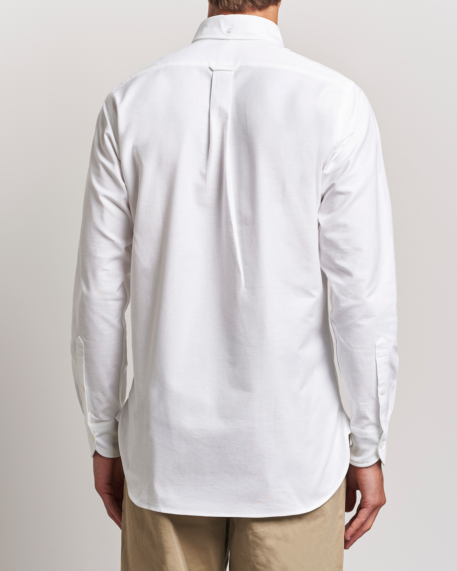 Hombres | Camisas | Drake's | Button Down Oxford Shirt White