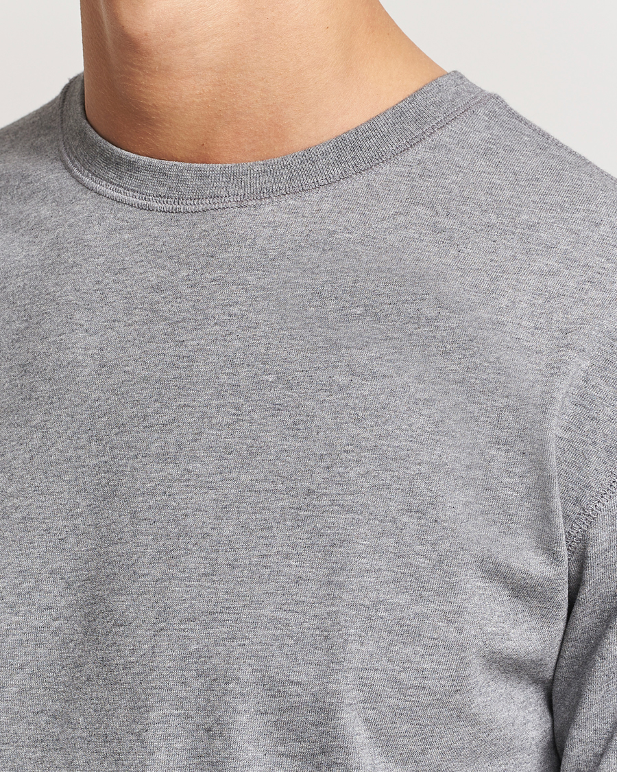 Hombres | Camisetas | Drake's | Short Sleeve Hiking T-Shirt Grey