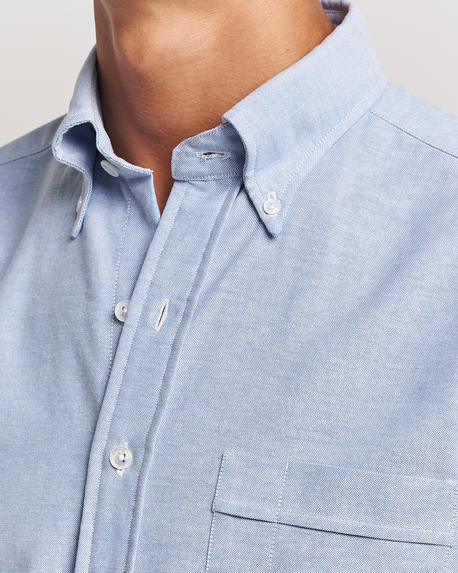 Hombres | Camisas | Drake's | Button Down Oxford Shirt Blue
