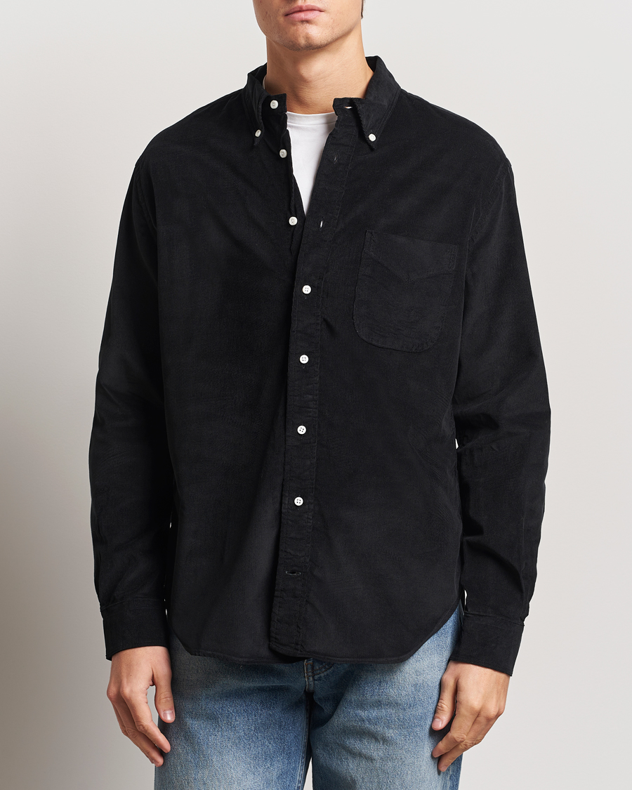 Hombres | Camisas | Gitman Vintage | Button Down Corduroy Shirt Black