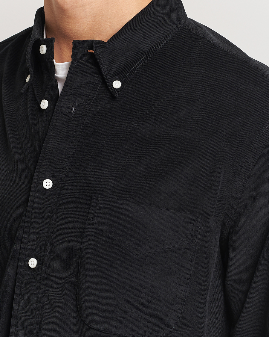 Hombres | Camisas | Gitman Vintage | Button Down Corduroy Shirt Black