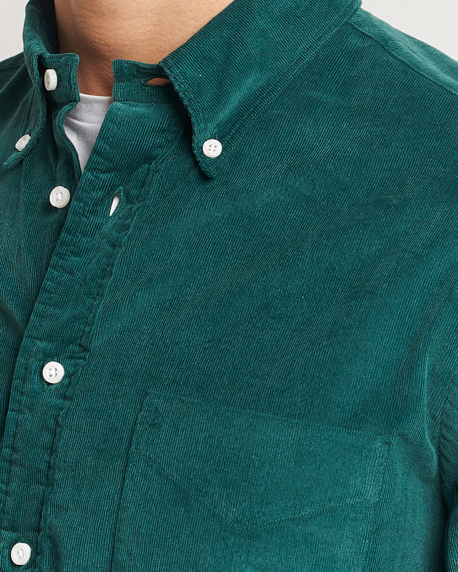 Hombres | Camisas | Gitman Vintage | Button Down Corduroy Shirt Emerald