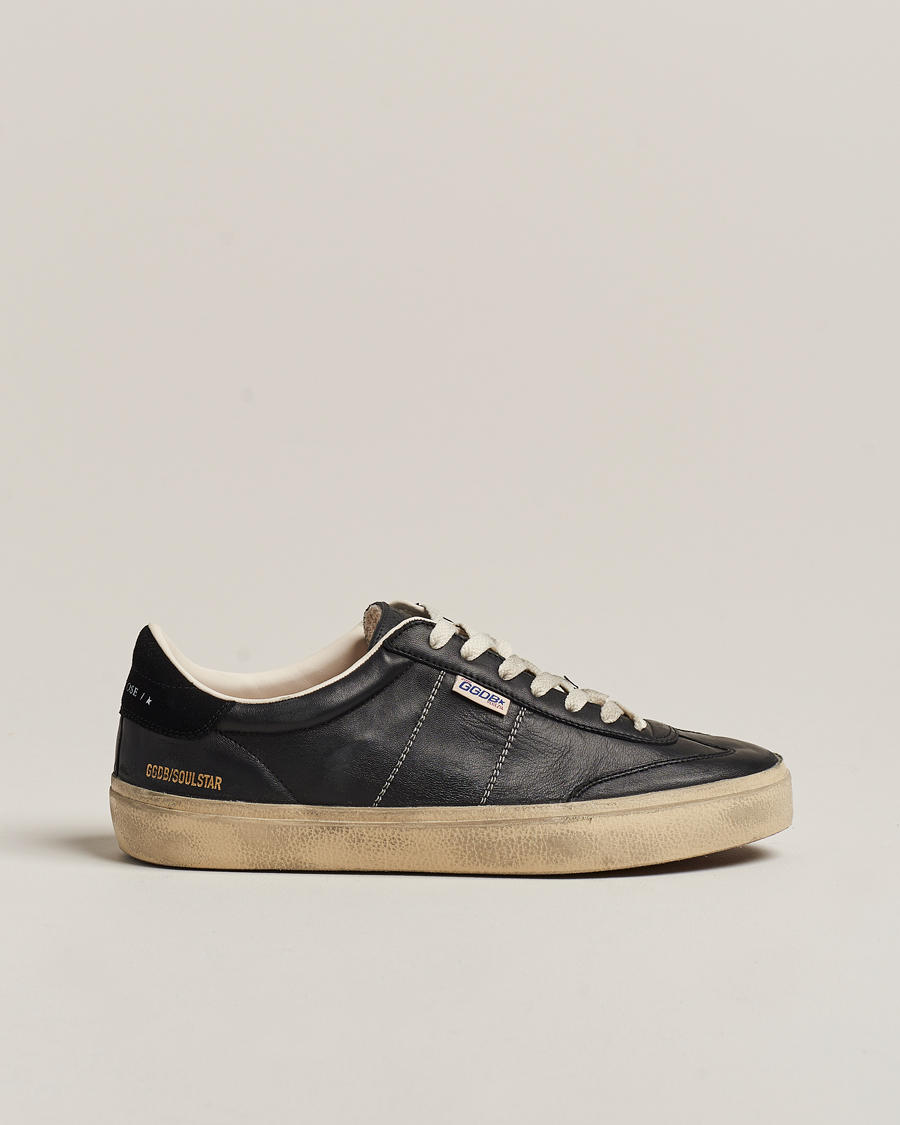 Hombres | Golden Goose Soul-Star Sneakers Black Calf | Golden Goose | Soul-Star Sneakers Black Calf