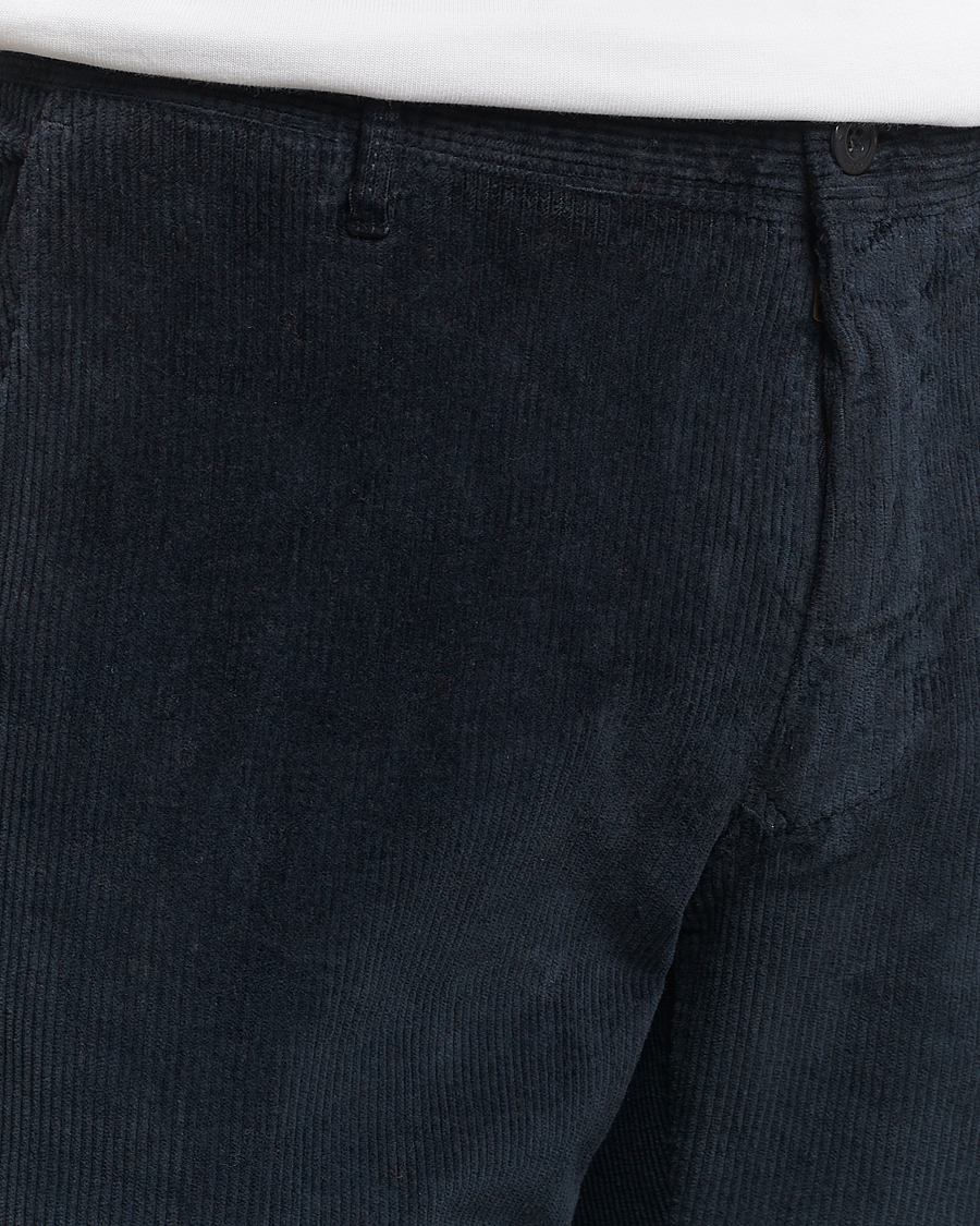 Hombres | Pantalones | Incotex | Slim Fit Leisure Cord Slacks Navy