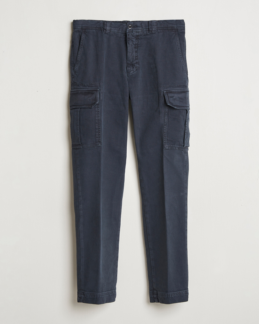Hombres | Pantalones | Incotex | Slim Fit Cargo Pants Navy