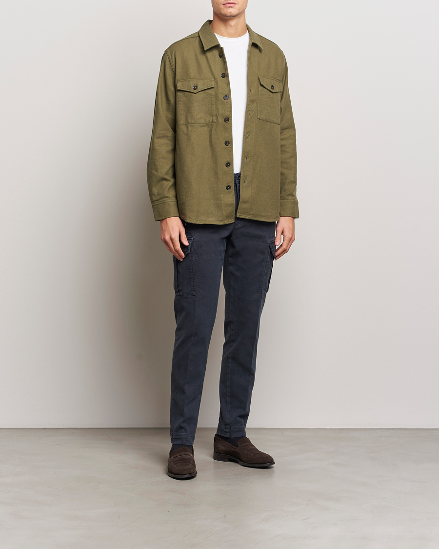 Hombres | Pantalones | Incotex | Slim Fit Cargo Pants Navy