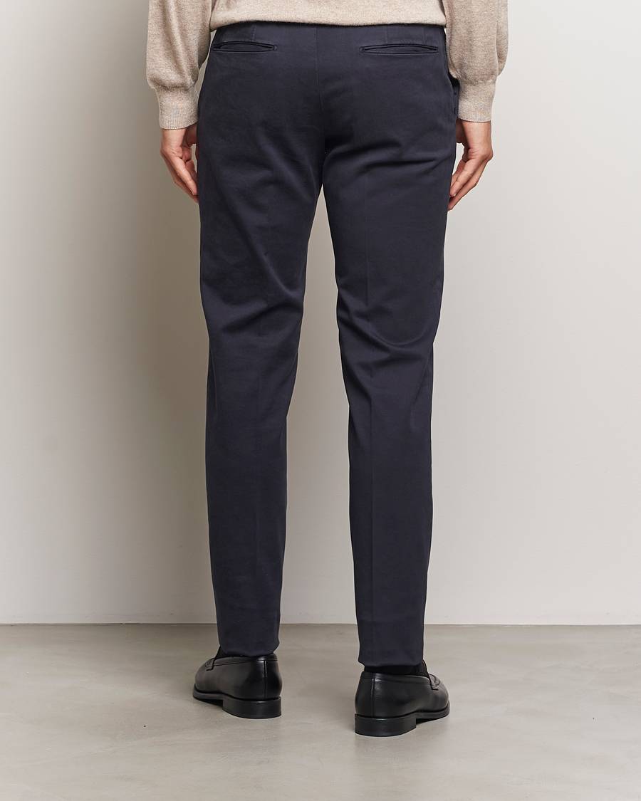 Hombres | Pantalones | Incotex | Slim Fit Cotton Stretch Chinos Navy