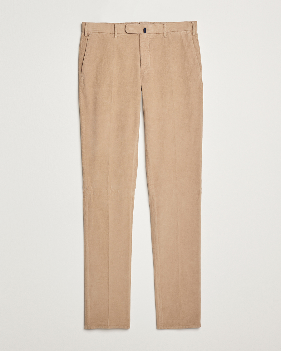 Hombres | Pantalones | Incotex | Slim Fit Baby Corduroy Trousers Beige