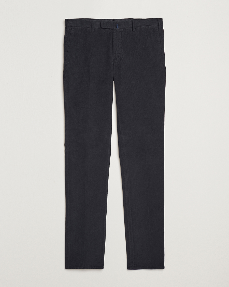 Hombres | Pantalones | Incotex | Slim Fit Baby Corduroy Trousers Navy