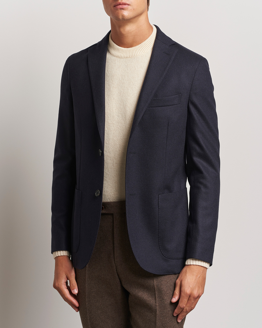 Hombres | Blazers | Incotex | Wool/Cashmere Blazer Navy