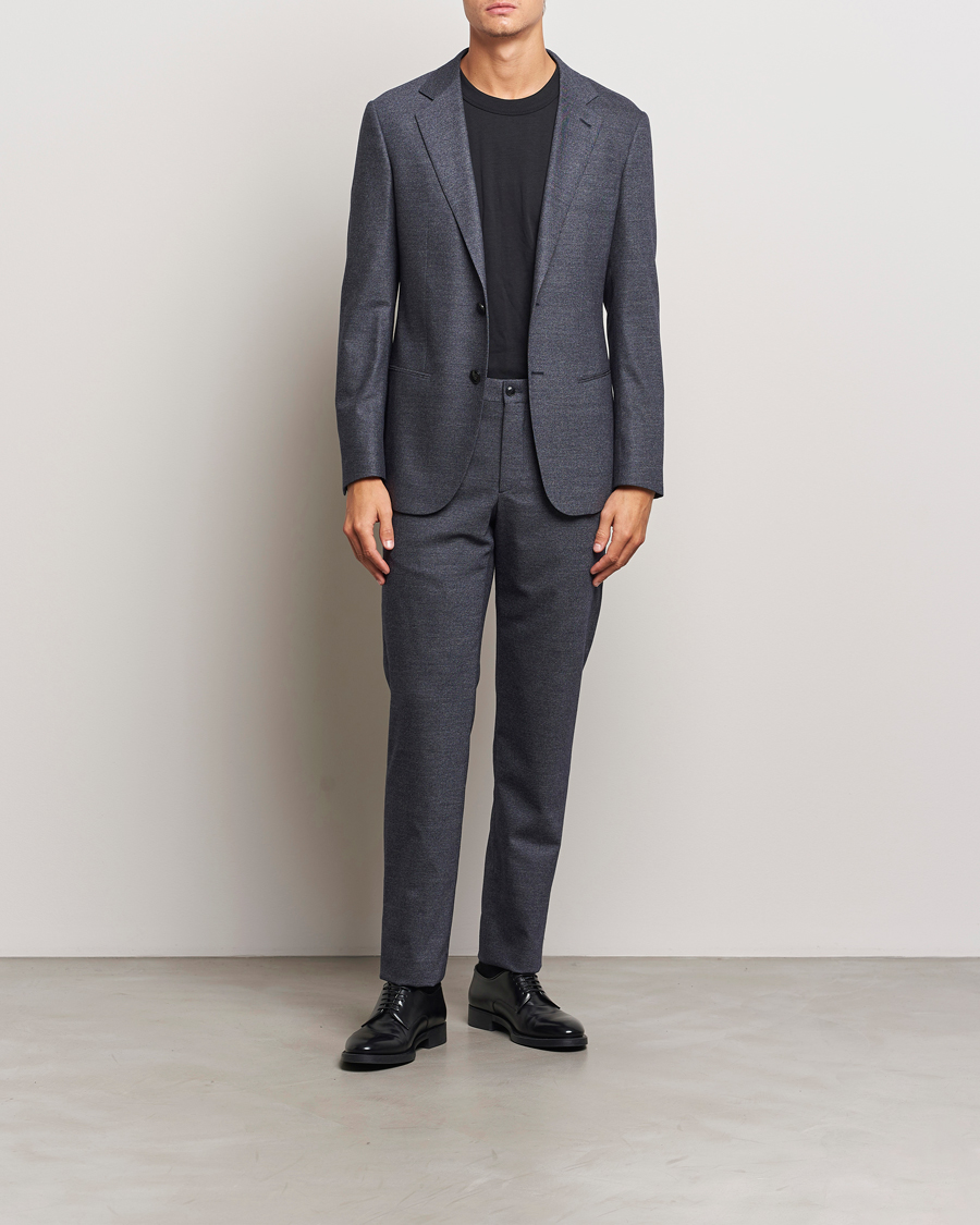 Hombres | Trajes | Giorgio Armani | Soho Wool/Cashmere Flannel Suit Navy Melange