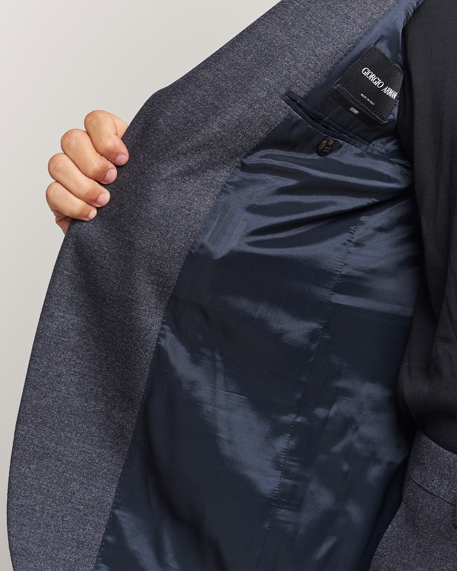 Hombres | Trajes | Giorgio Armani | Soho Wool/Cashmere Flannel Suit Navy Melange