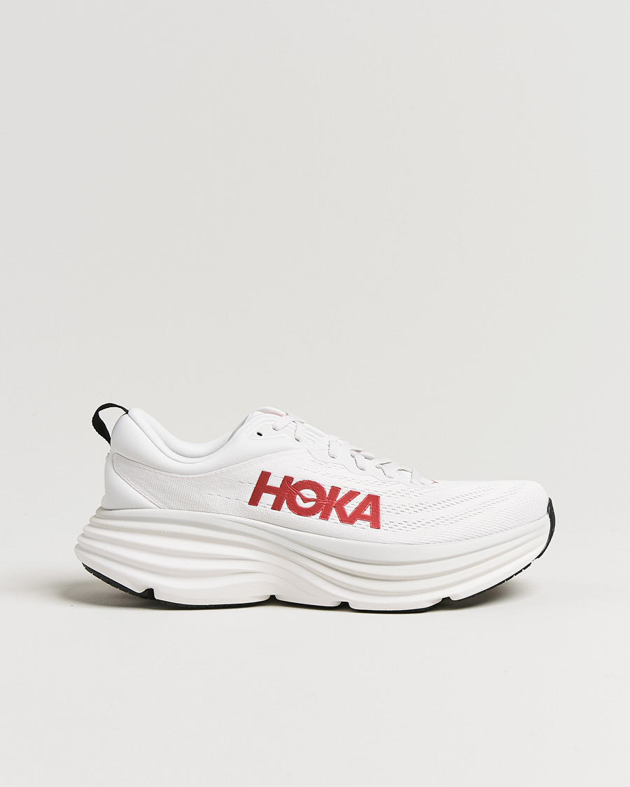Hombres | Hoka Bondi 8 White/Vermillion | Hoka | Bondi 8 White/Vermillion