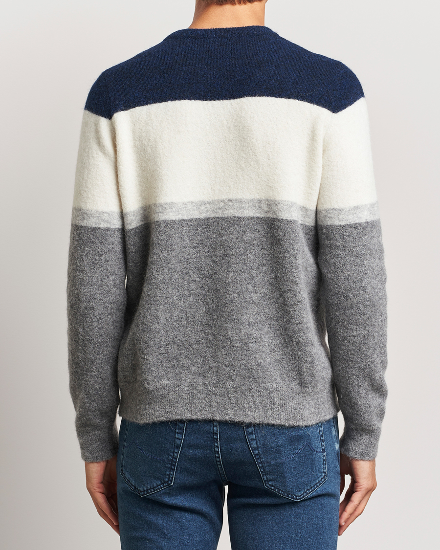 Hombres | Jerséis y prendas de punto | Jacob Cohën | Alpaca/Wool Embrodery Sweater Blue/White/Grey
