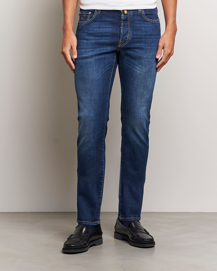 Hombres | Vaqueros | Jacob Cohën | Bard Slim Fit Stretch Jeans Mid Blue