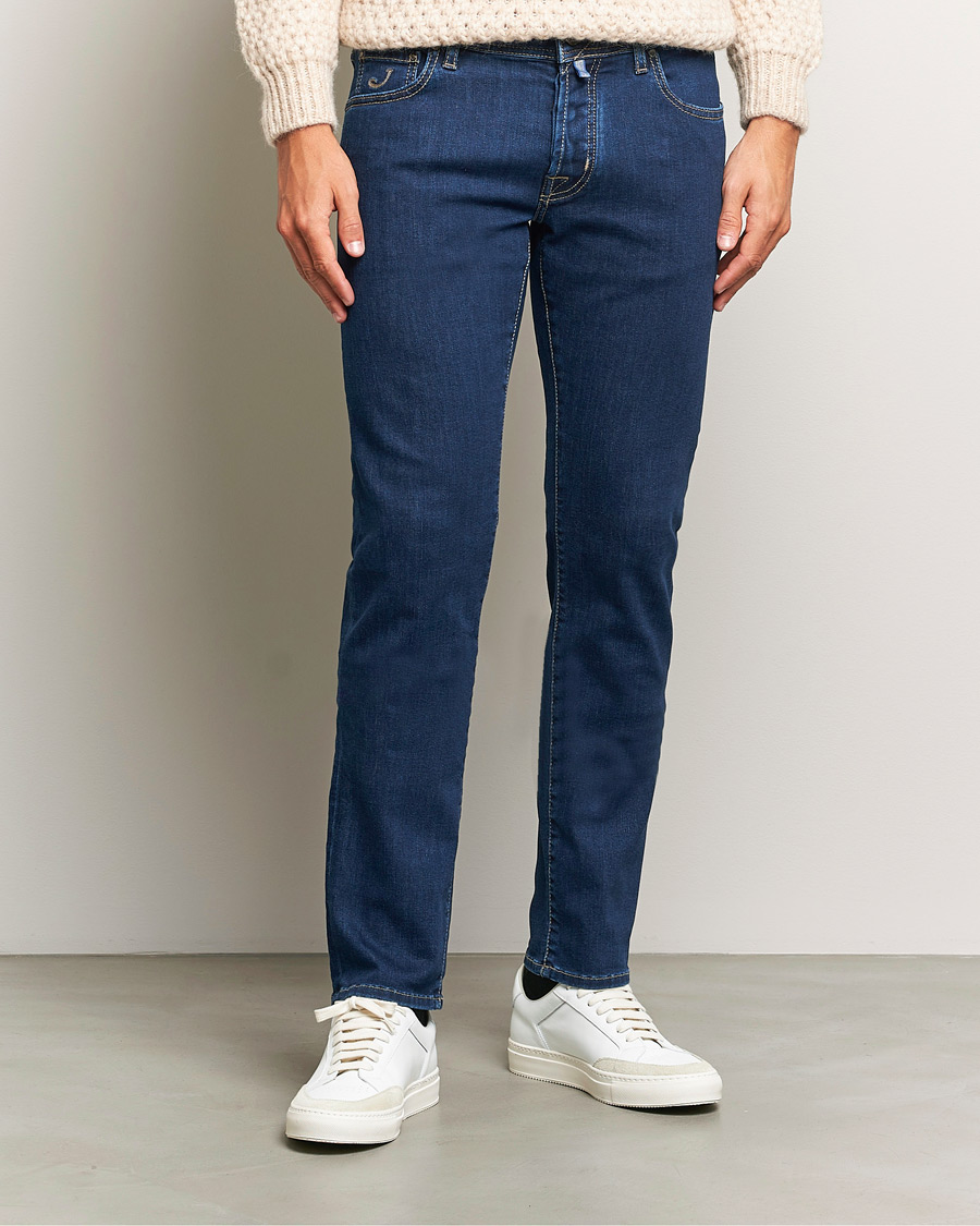 Hombres | Vaqueros | Jacob Cohën | Nick Slim Fit Streatch Jeans Dark Blue