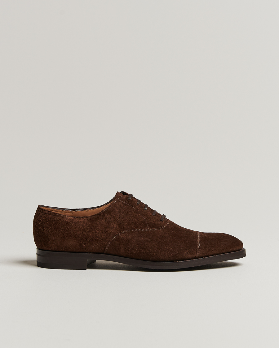 Hombres | John Lobb City II Oxford Dark Brown Suede | John Lobb | City II Oxford Dark Brown Suede