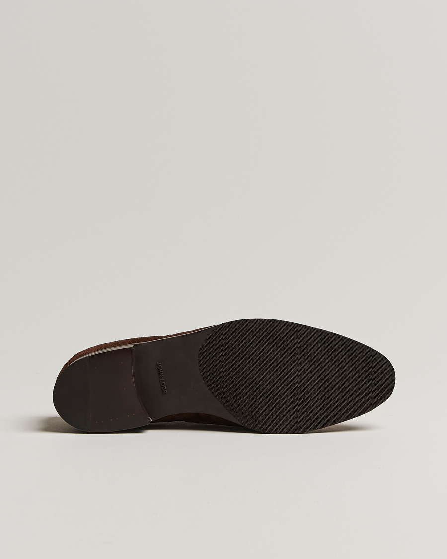 Hombres | John Lobb City II Oxford Dark Brown Suede | John Lobb | City II Oxford Dark Brown Suede