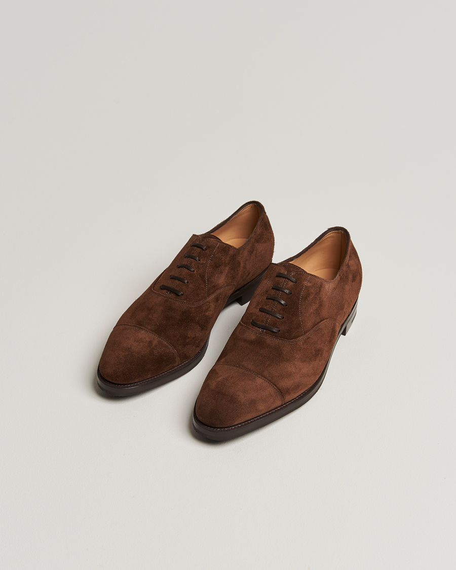 Hombres | John Lobb City II Oxford Dark Brown Suede | John Lobb | City II Oxford Dark Brown Suede