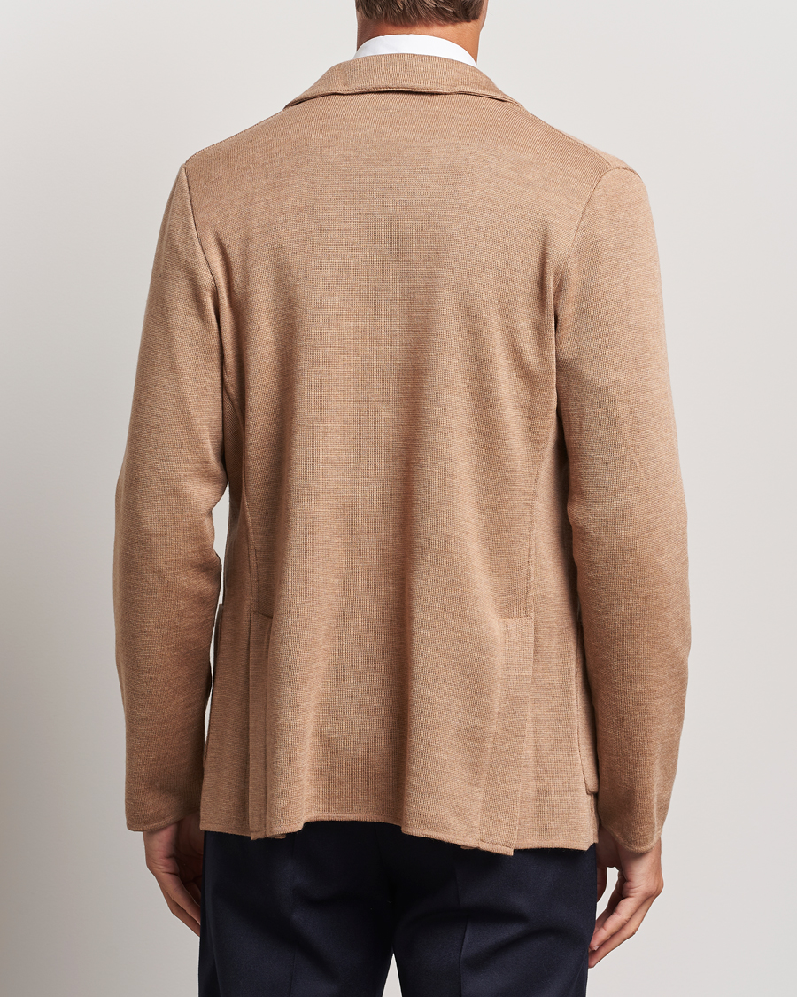Hombres | Blazers | Lardini | Knitted Wool Blazer Beige