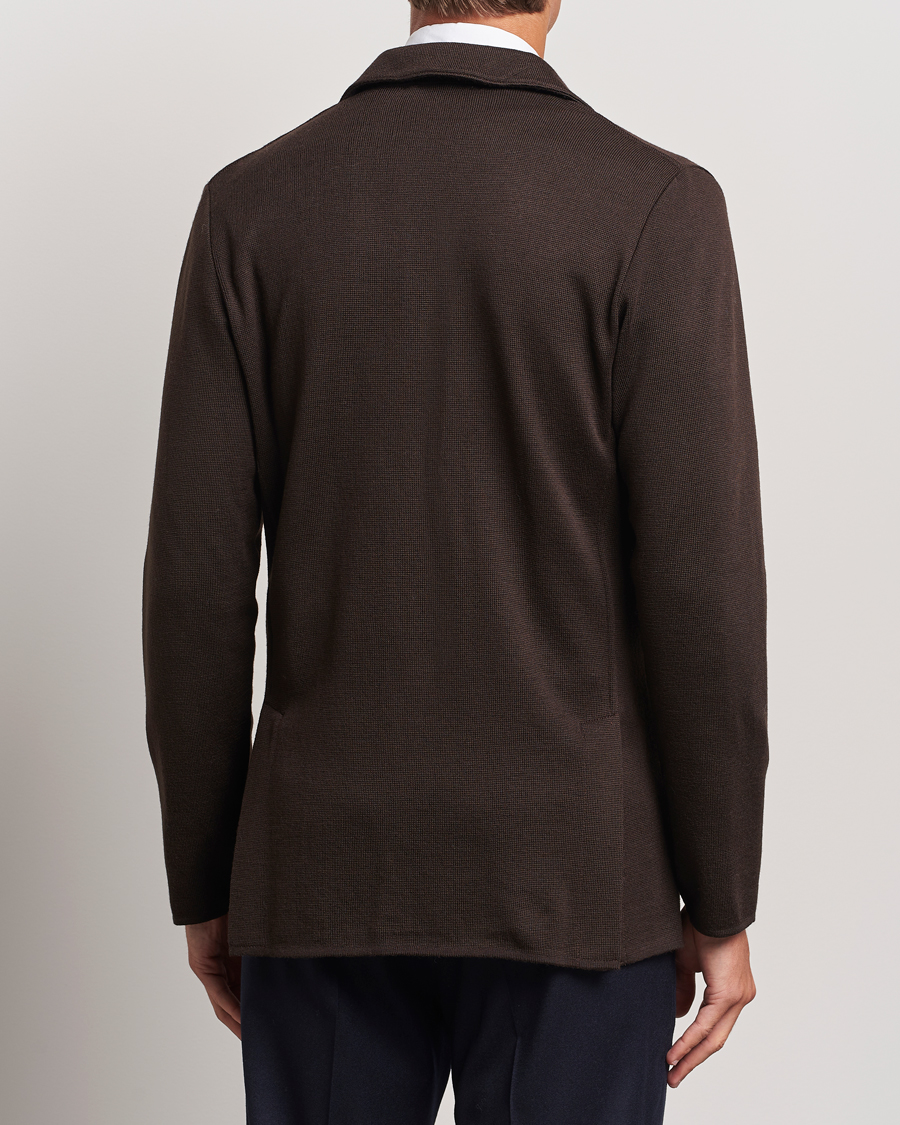 Hombres | Blazers | Lardini | Knitted Wool Blazer Brown