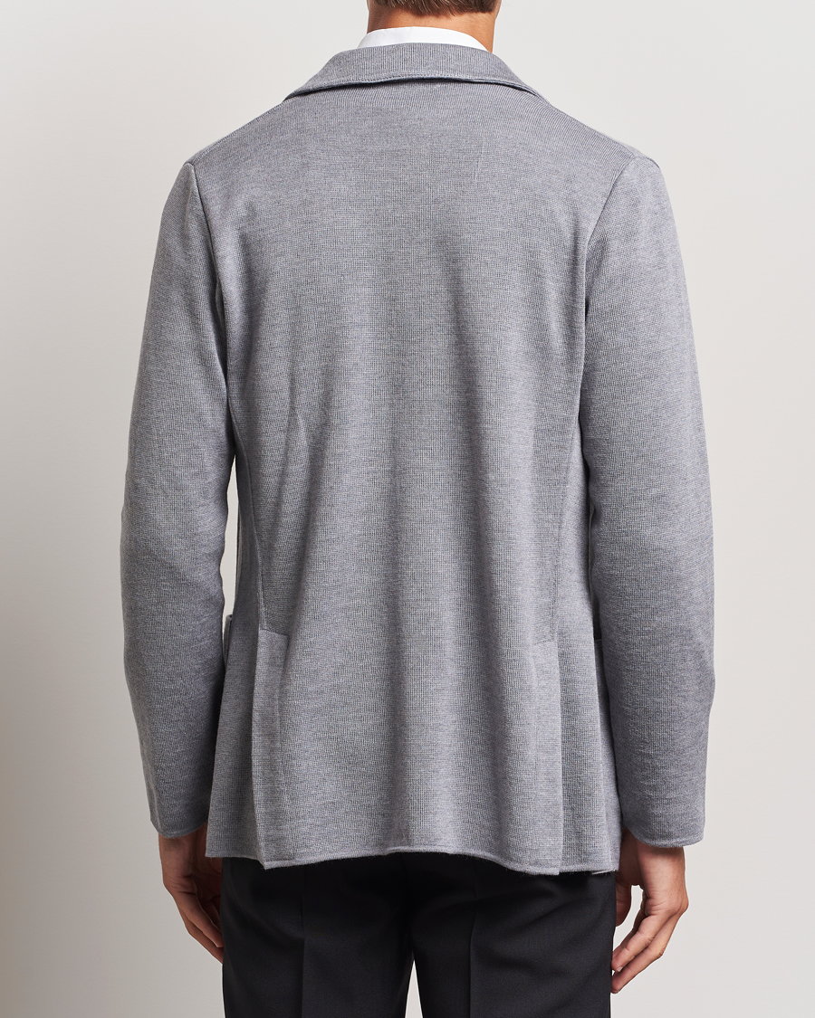 Hombres | Blazers | Lardini | Knitted Wool Blazer Grey