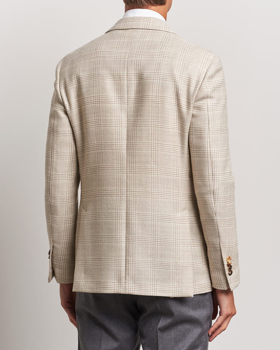 Hombres | Blazers | Lardini | Prince of Wales Wool Blazer Light Beige