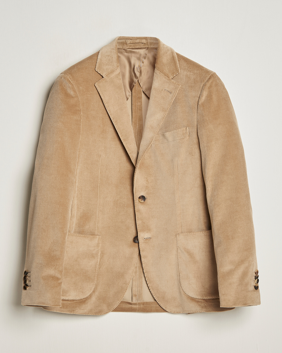 Hombres | Blazers | Lardini | Corduroy Blazer Beige