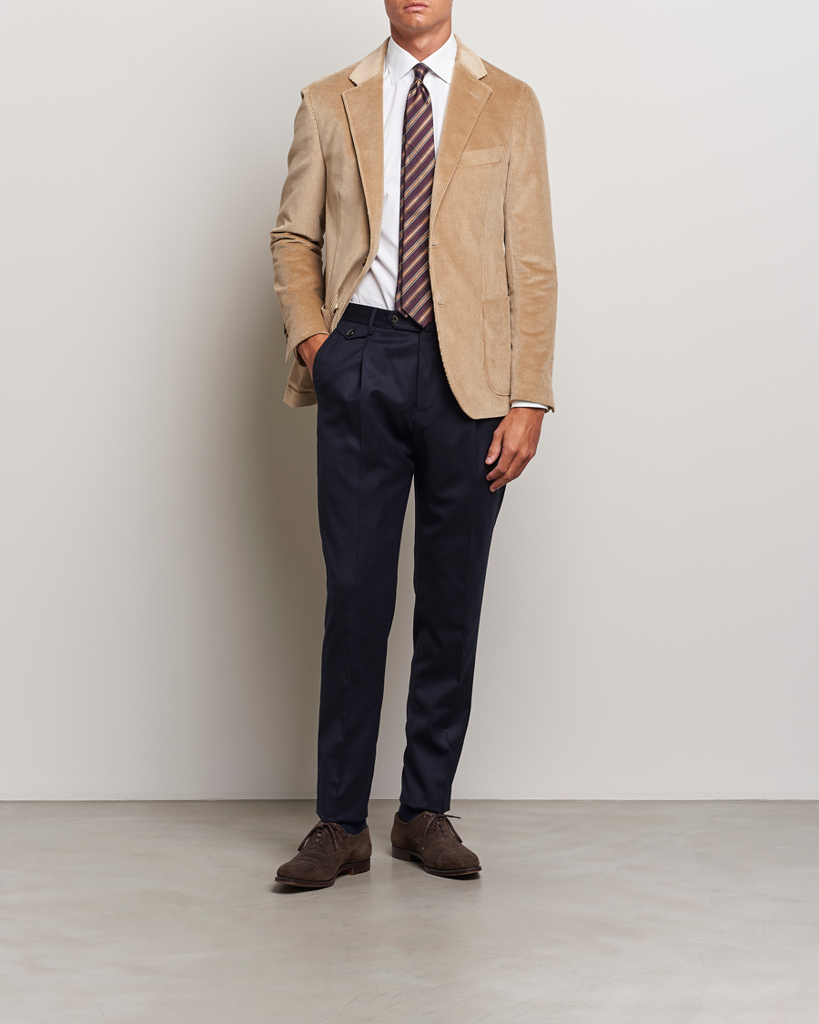 Hombres | Blazers | Lardini | Corduroy Blazer Beige