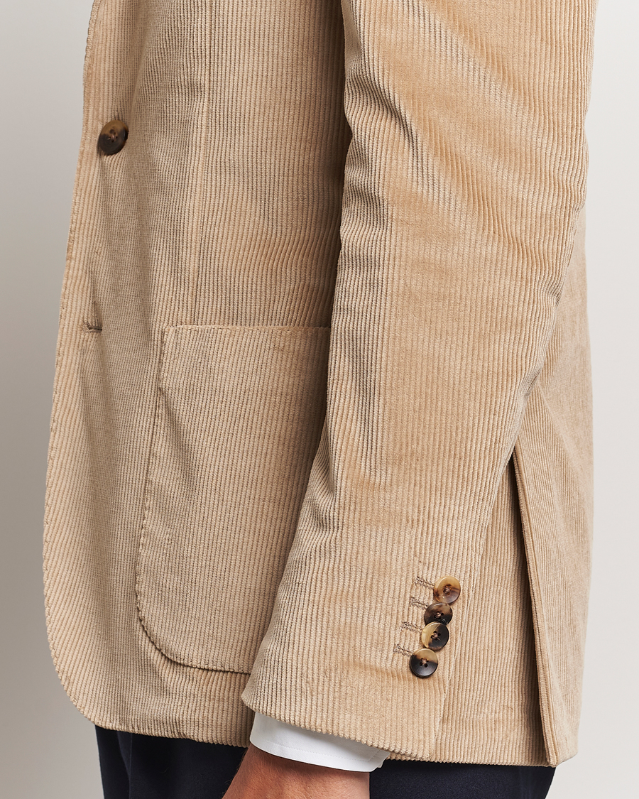 Hombres | Blazers | Lardini | Corduroy Blazer Beige