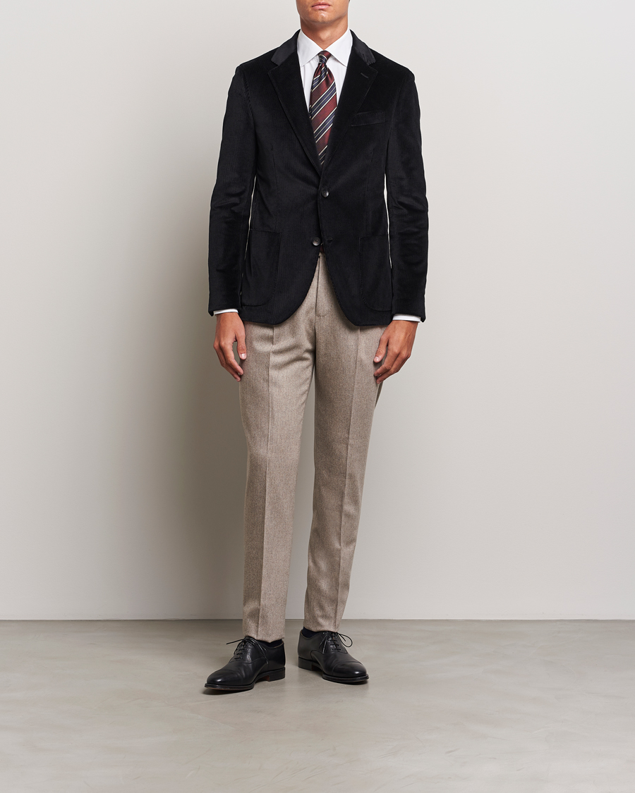 Hombres | Blazers | Lardini | Corduroy Blazer Black